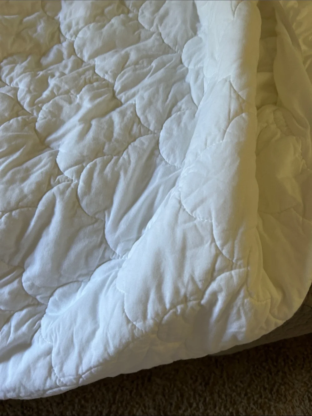 White Cotton twin xl mattress pad | used once | no stains